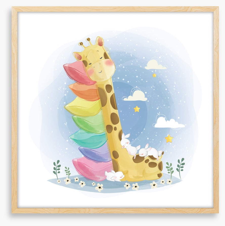 Sleeping giraffe