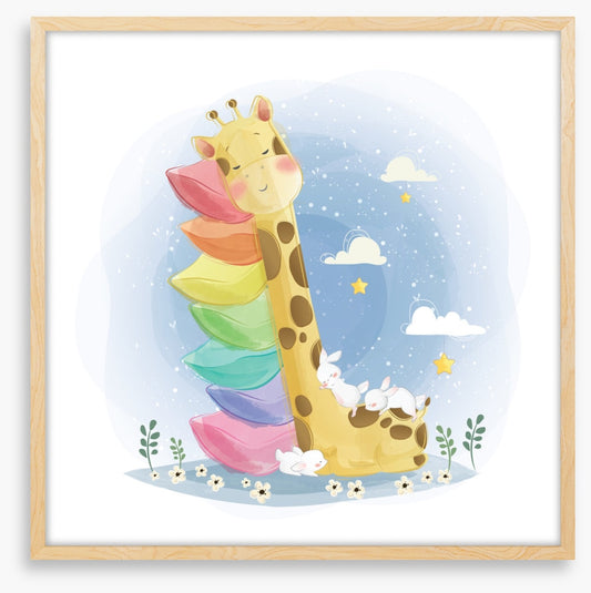 Sleeping giraffe