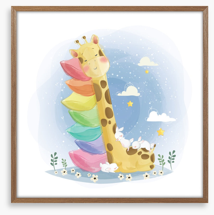 Sleeping giraffe