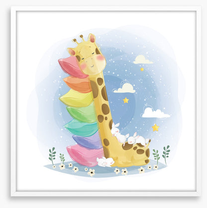 Sleeping giraffe