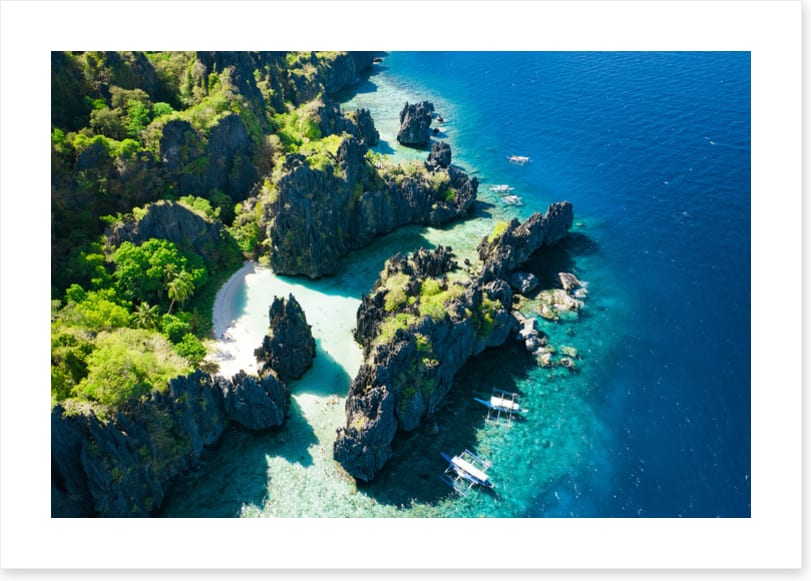 Above hidden beach