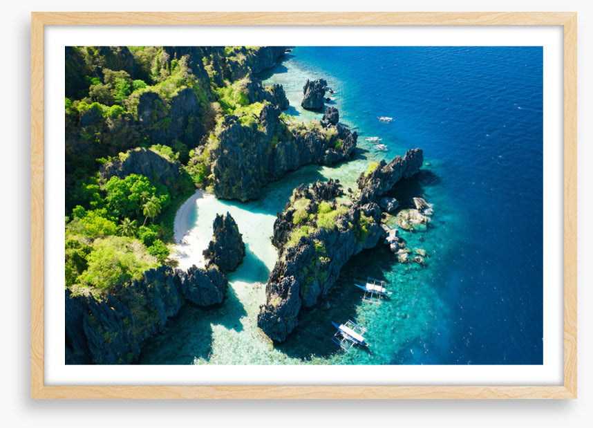 Above hidden beach