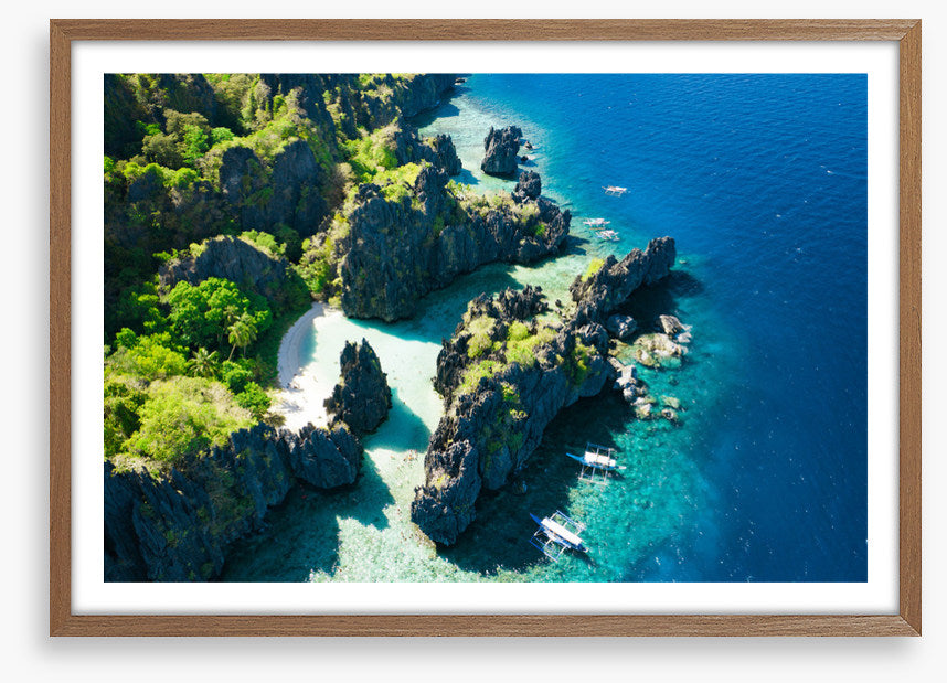 Above hidden beach