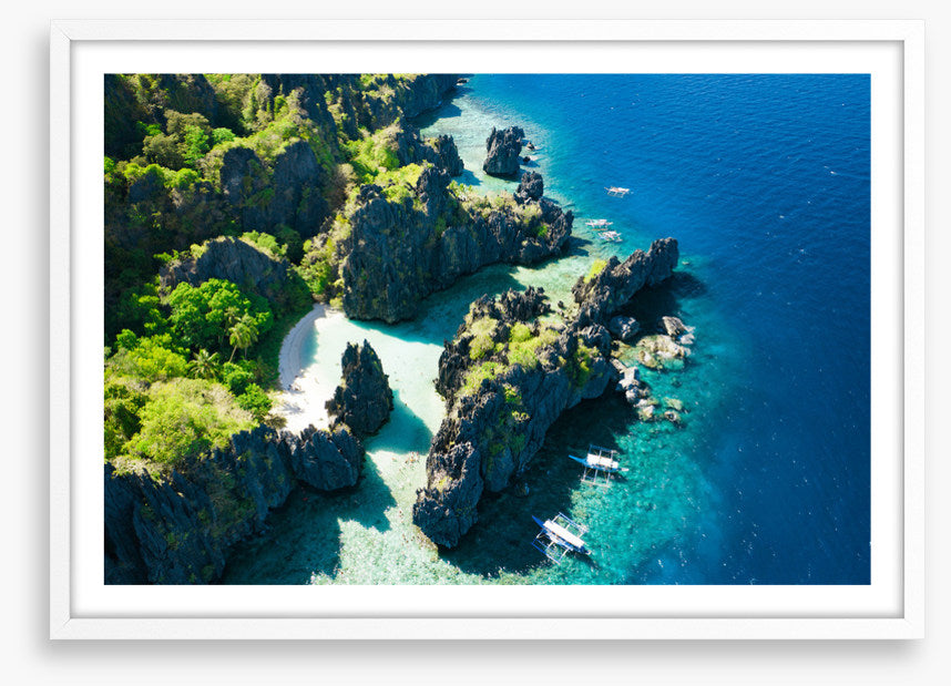 Above hidden beach