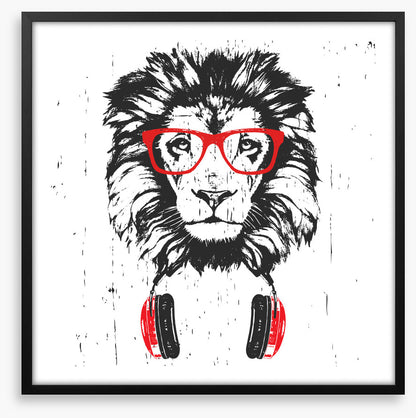 Red, white and lion