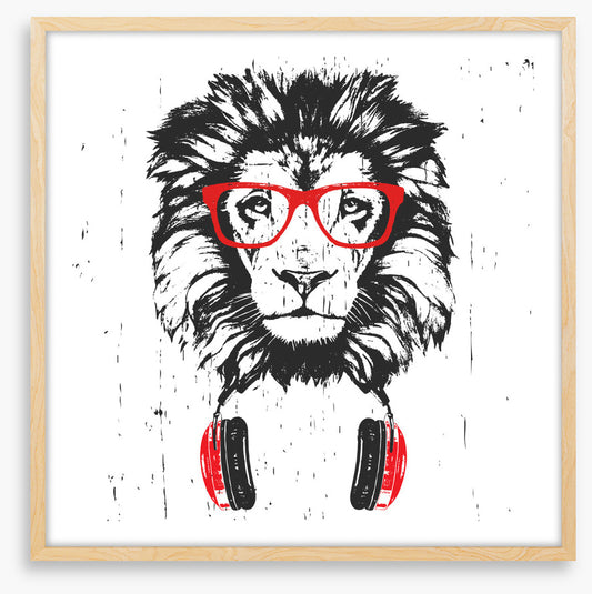 Red, white and lion