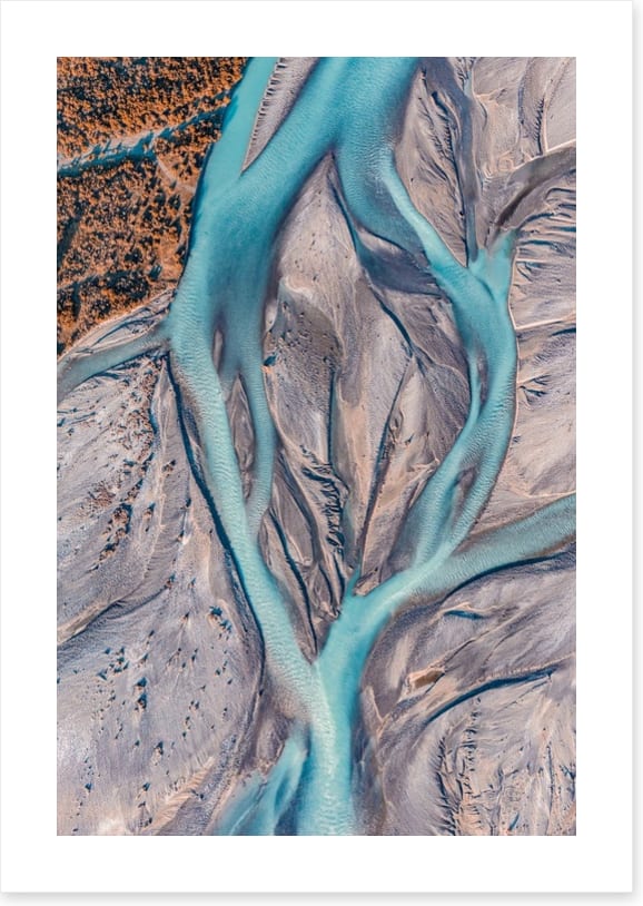Above the braided river