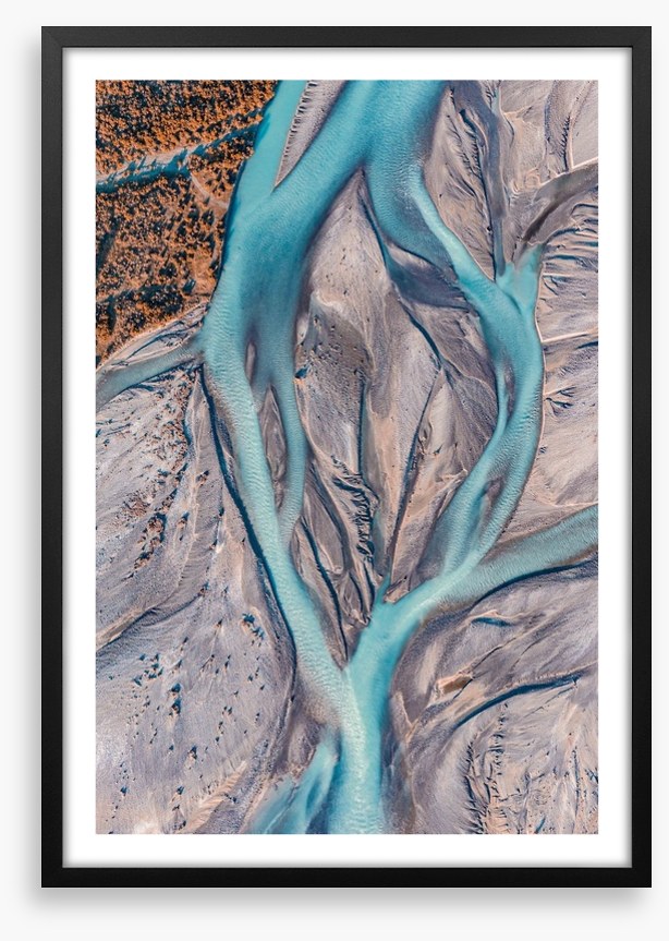 Above the braided river