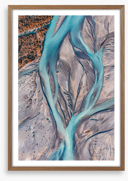 Above the braided river