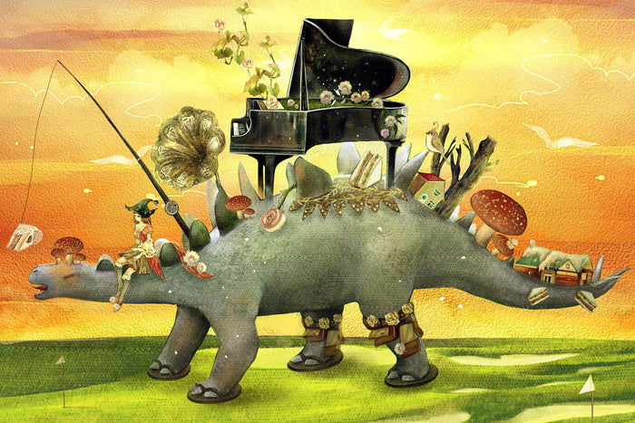 Dinosaur Dreams | Stretched Canvas – Wall Art Prints