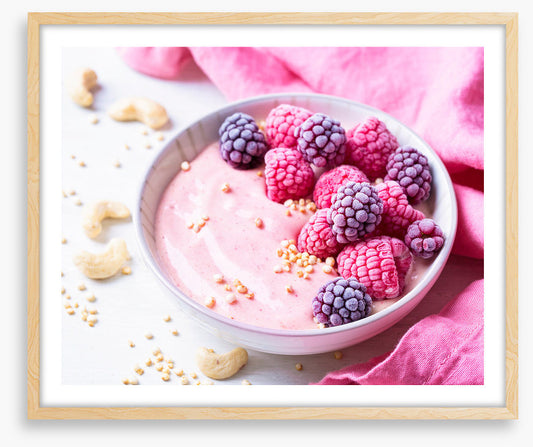 Topped with berries
