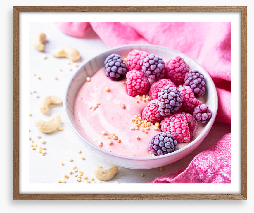 Topped with berries