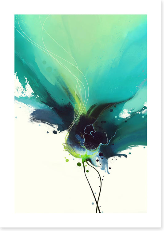 Blooming teal