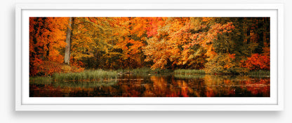 Lakeside fall panorama