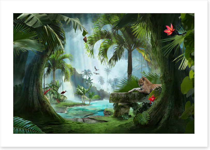 Jungle paradise lagoon
