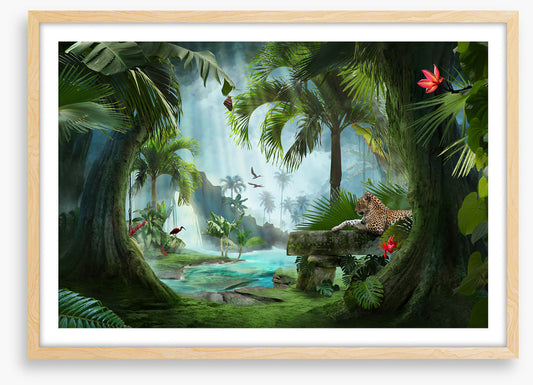 Jungle paradise lagoon