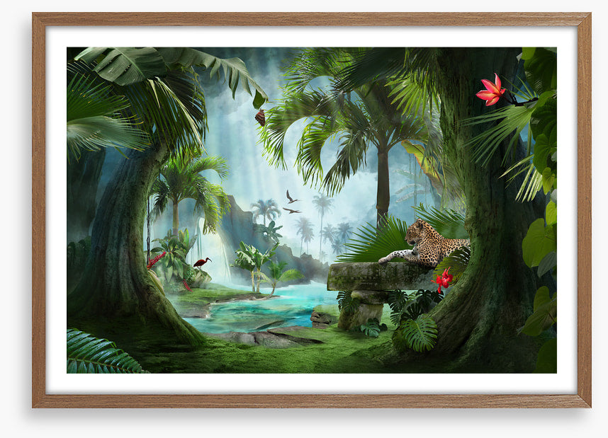 Jungle paradise lagoon