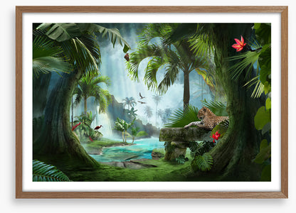 Jungle paradise lagoon