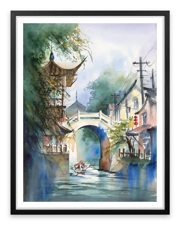 Under the pagoda bridge