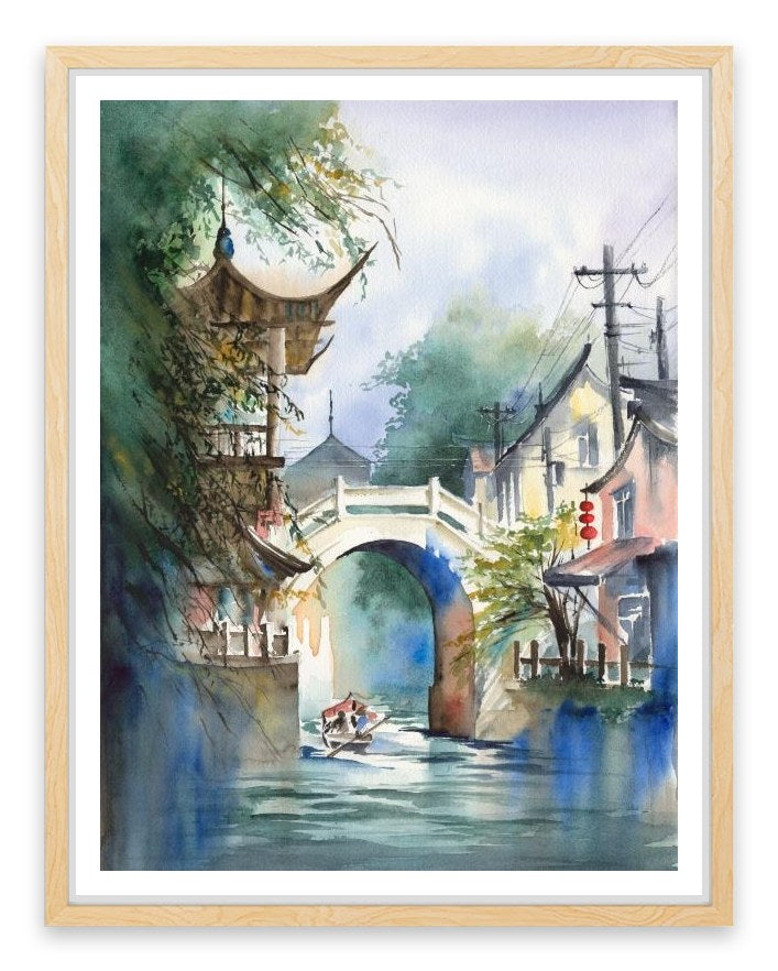 Under the pagoda bridge