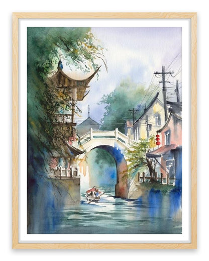 Under the pagoda bridge