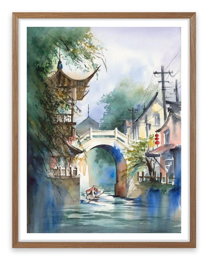 Under the pagoda bridge