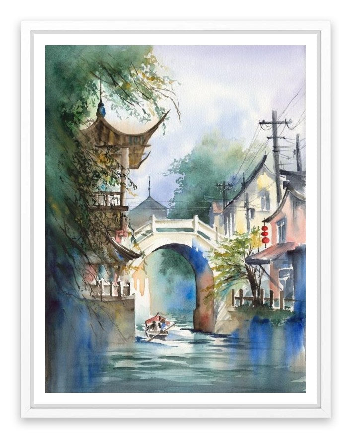 Under the pagoda bridge