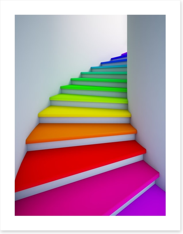 Rainbow stairs