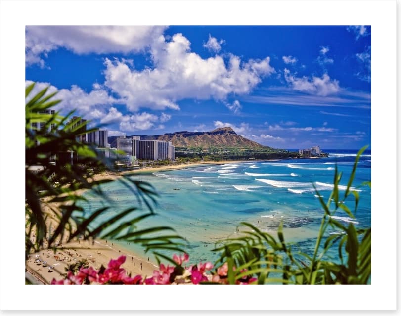 Waikiki beach and Diamond Head, Hawaii