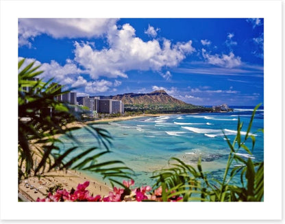 Waikiki beach and Diamond Head, Hawaii