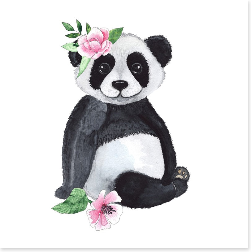 Panda and petals