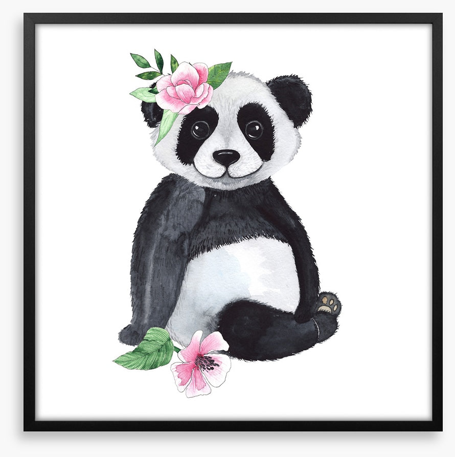 Panda and petals