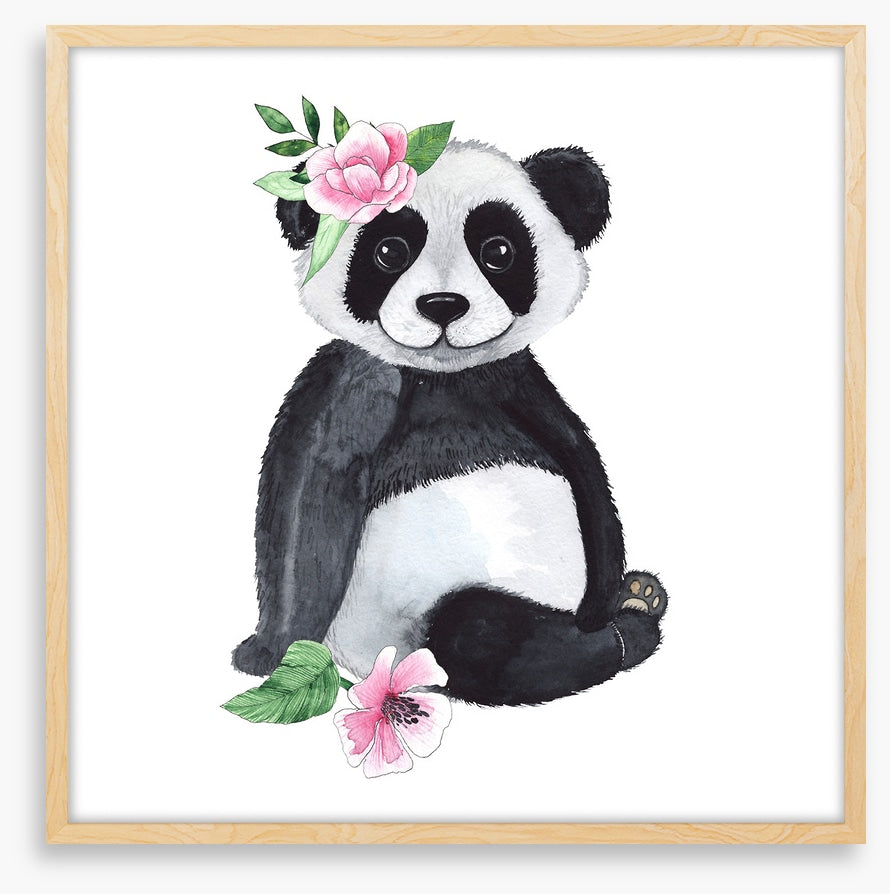 Panda and petals
