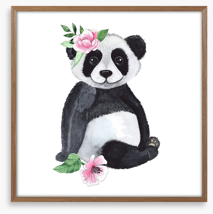 Panda and petals