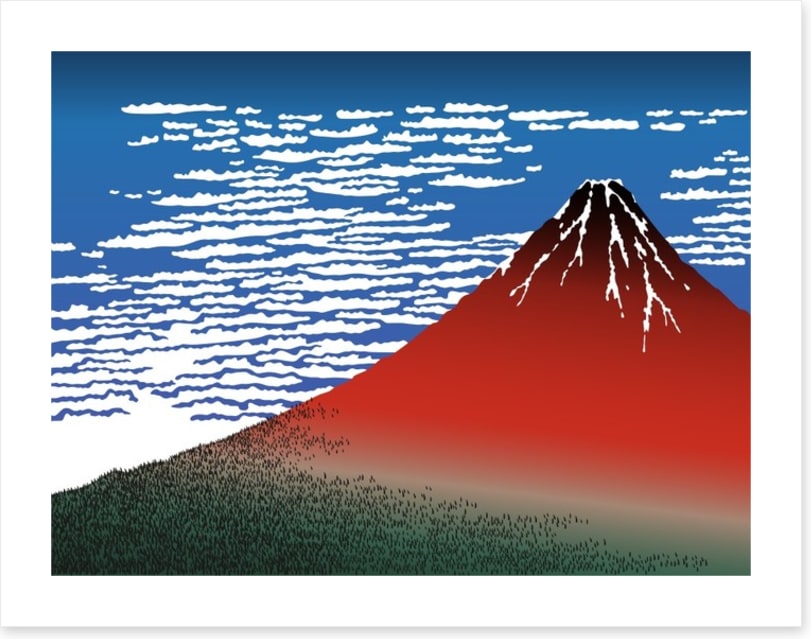 Red mountain clouds