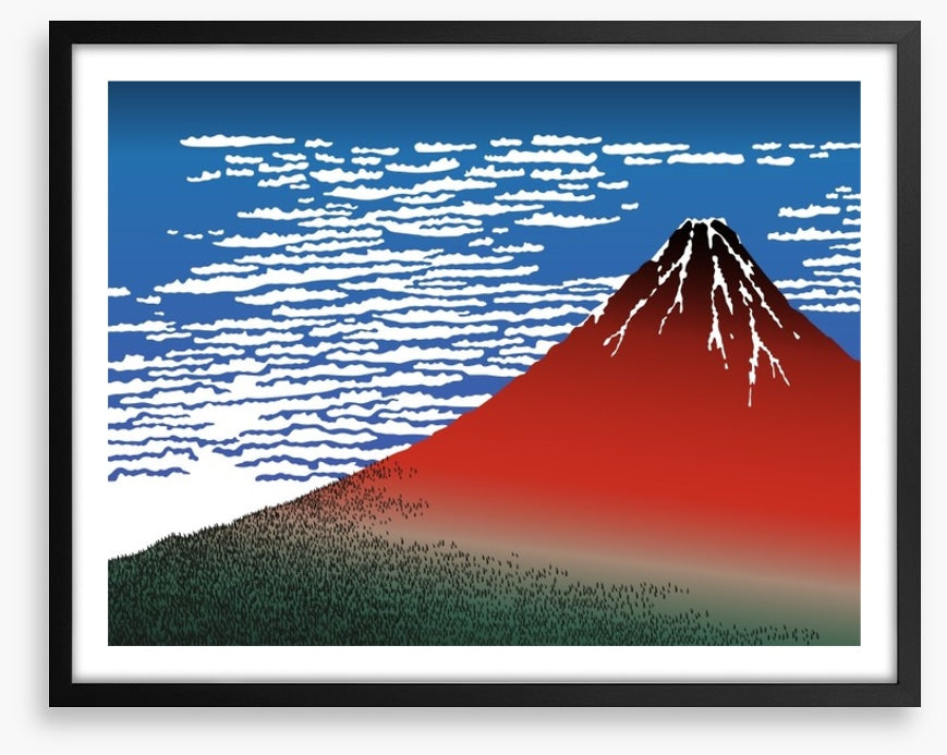 Red mountain clouds