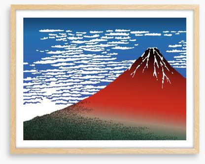 Red mountain clouds