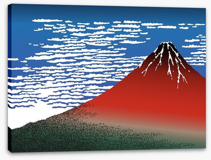 Red mountain clouds