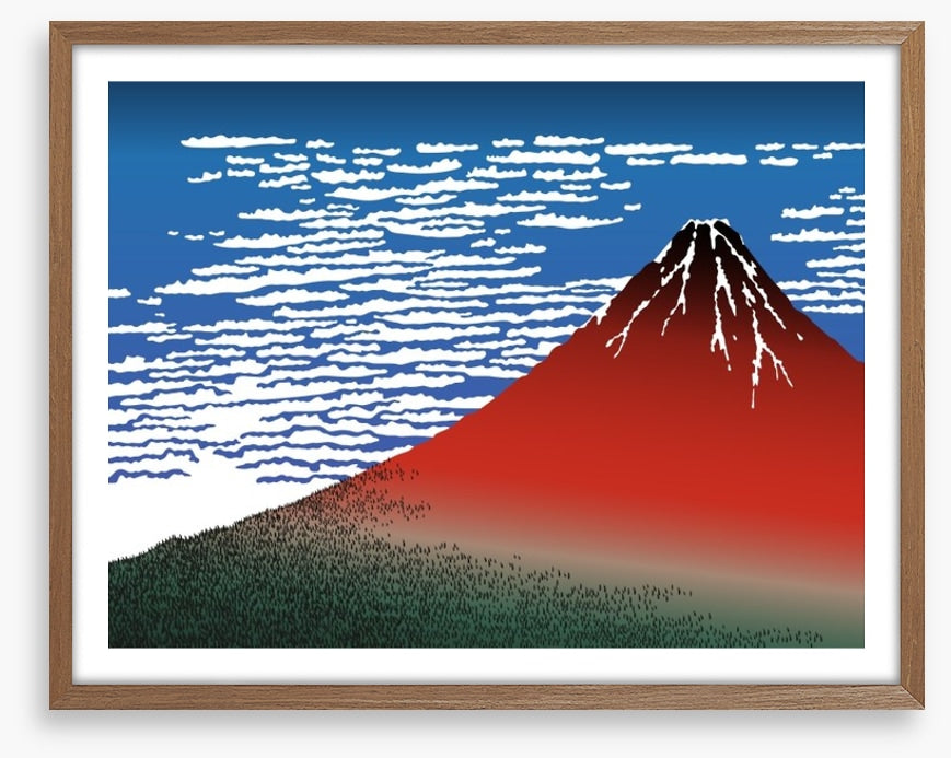 Red mountain clouds