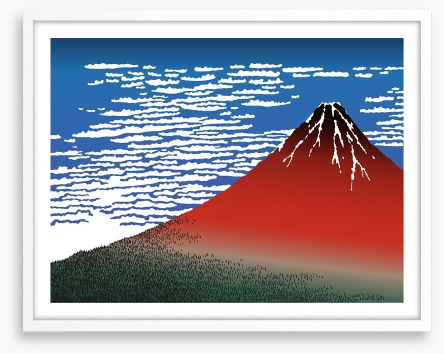 Red mountain clouds