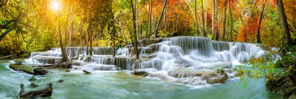 Sunlight falls panorama