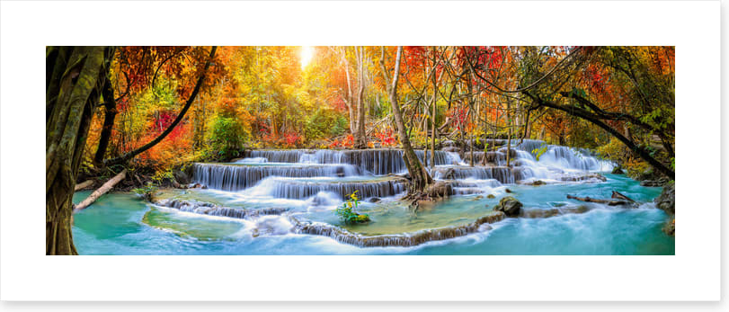 Autumn cascades panorama
