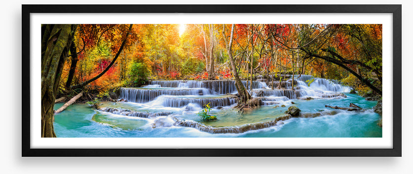 Autumn cascades panorama