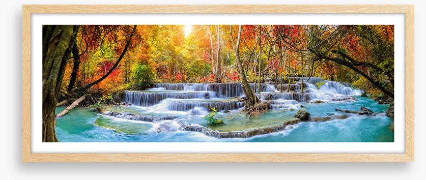 Autumn cascades panorama