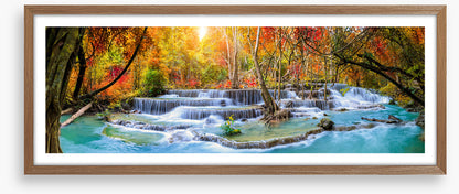 Autumn cascades panorama