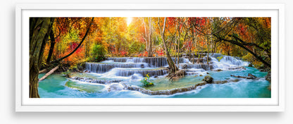 Autumn cascades panorama