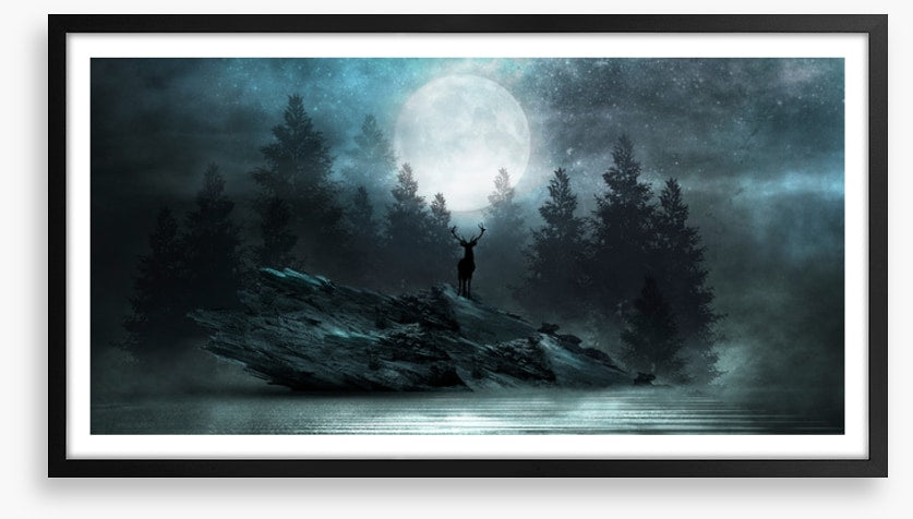 Below the moon glow