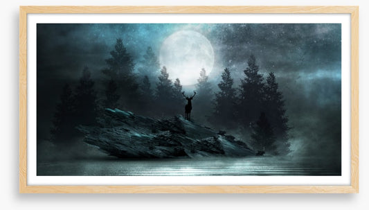 Below the moon glow