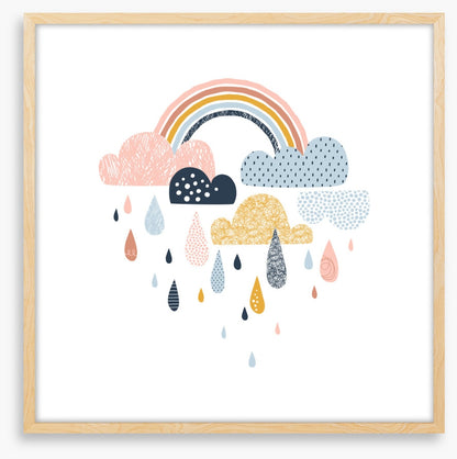 Rainbow raindrops