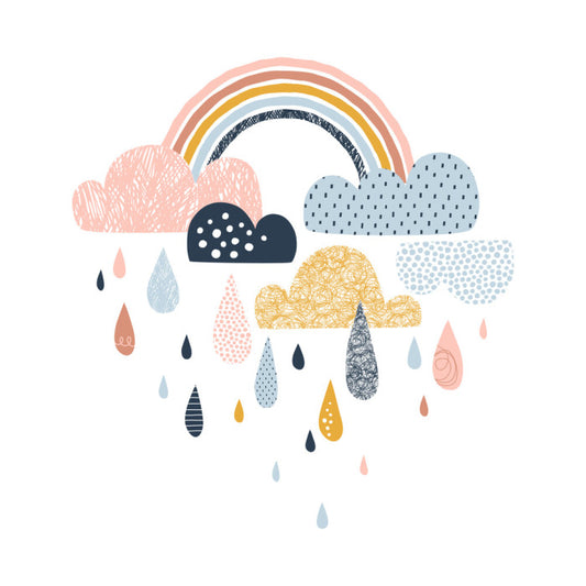 Rainbow raindrops